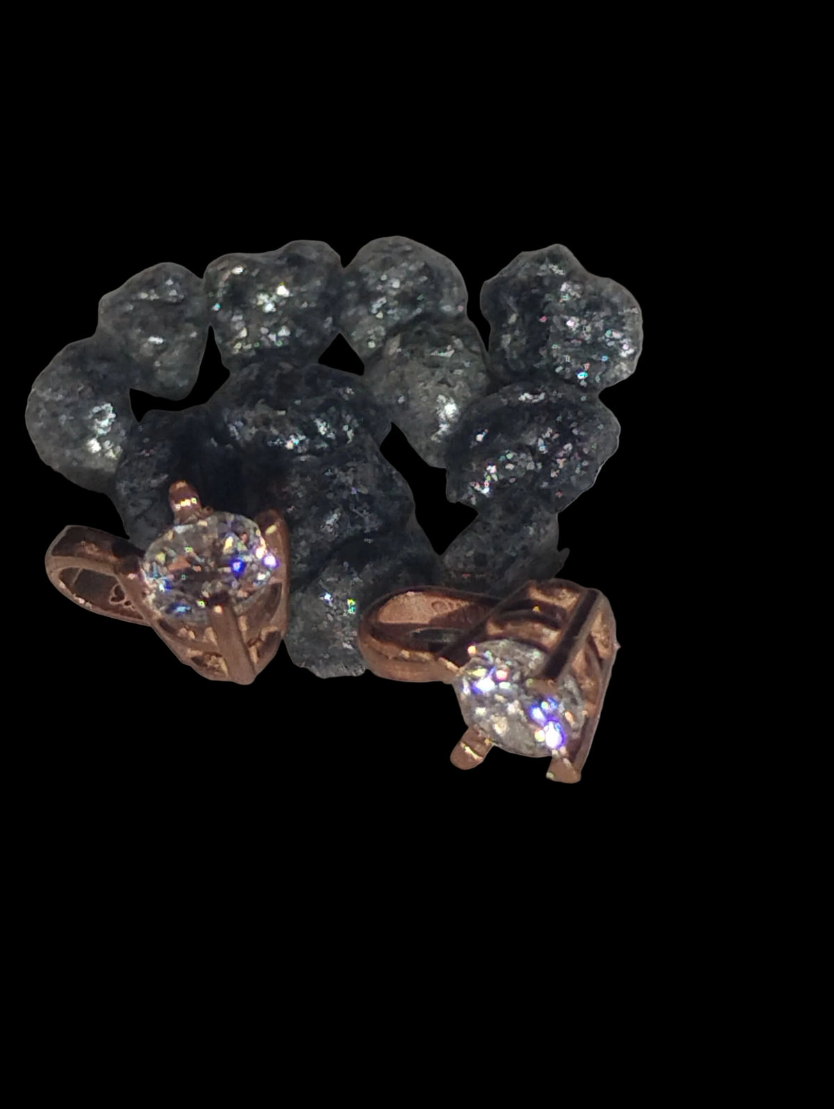 14k Solid Gold Pendants 3mm Lab Moissinite