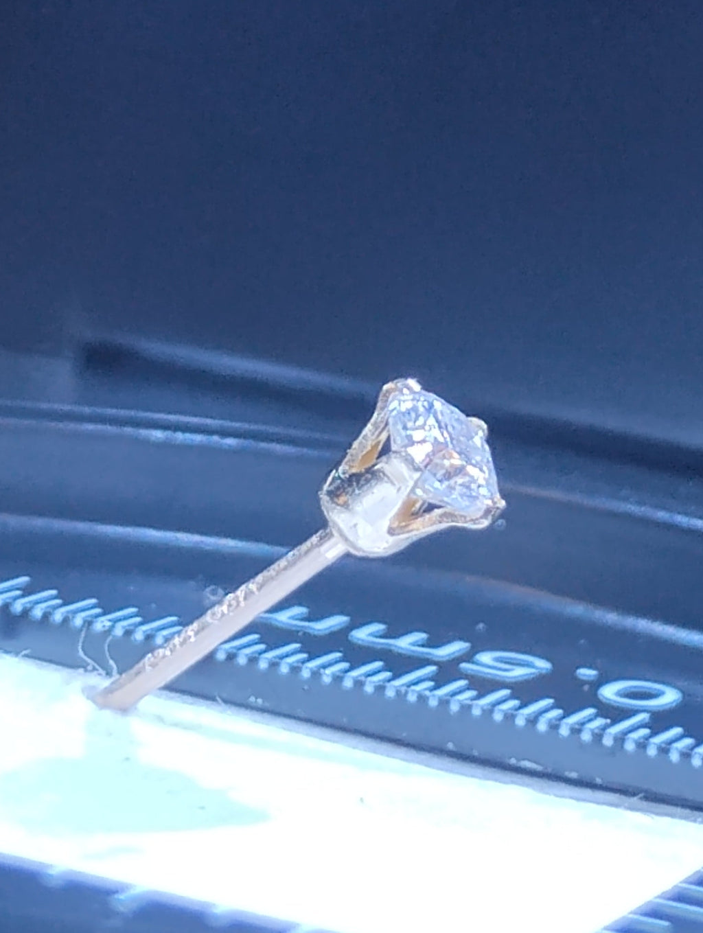 14k Gold Filled Stud Earring — 3mm Lab Moissanite | 7 Colors (Single)