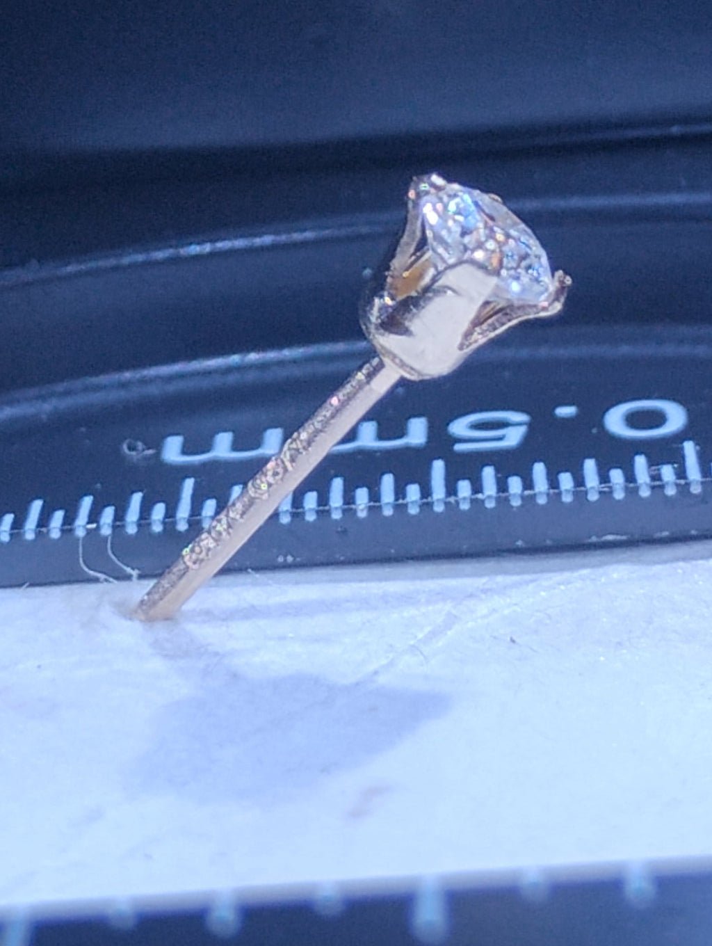 14k Gold Filled Stud Earring — 3mm Lab Moissanite | 7 Colors (Single)