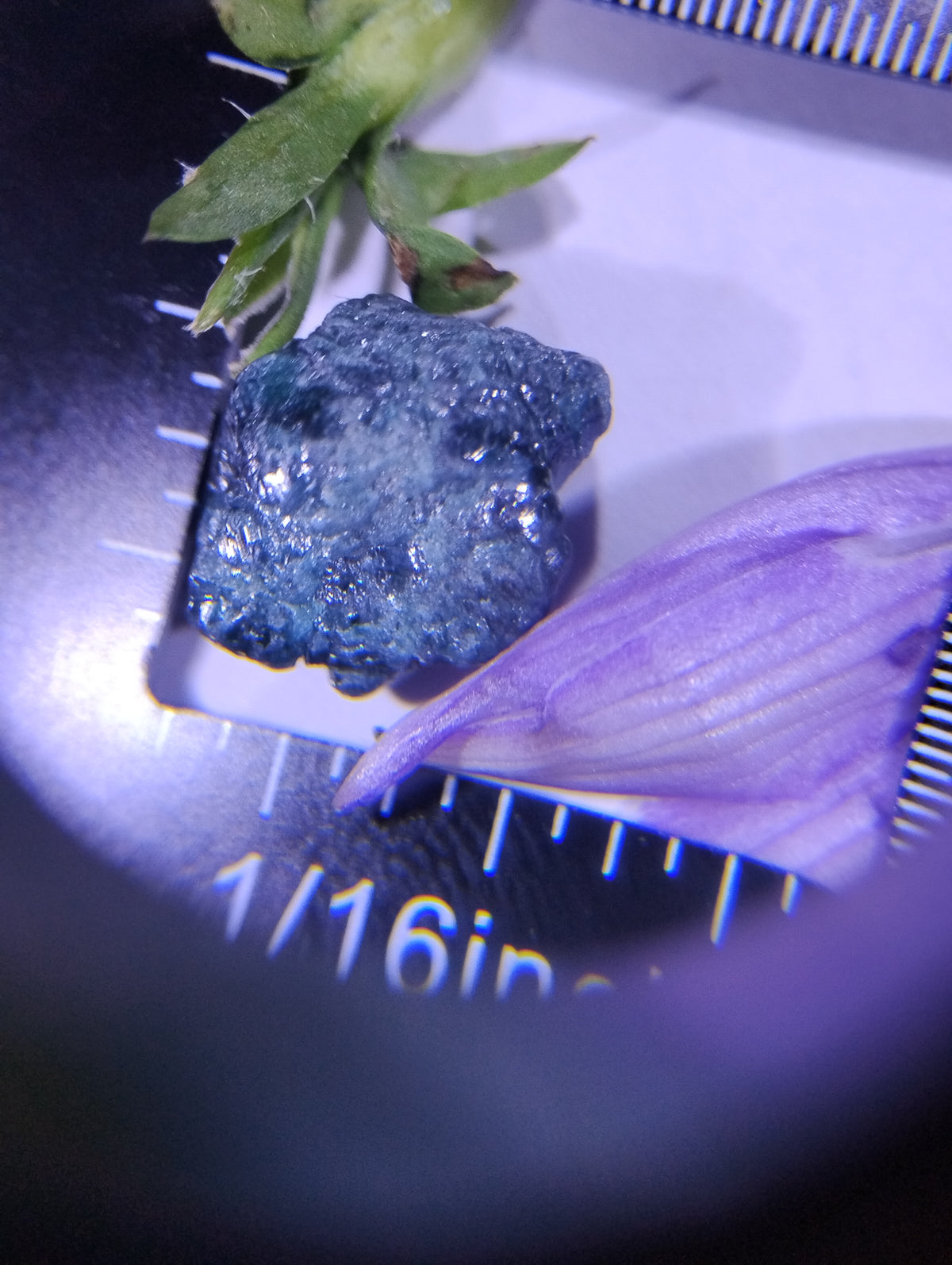Natural blue rough diamond, 6.5 carats, loose diamond from My Store 3, showcasing its rough, uncut gemstone texture and blue hue.