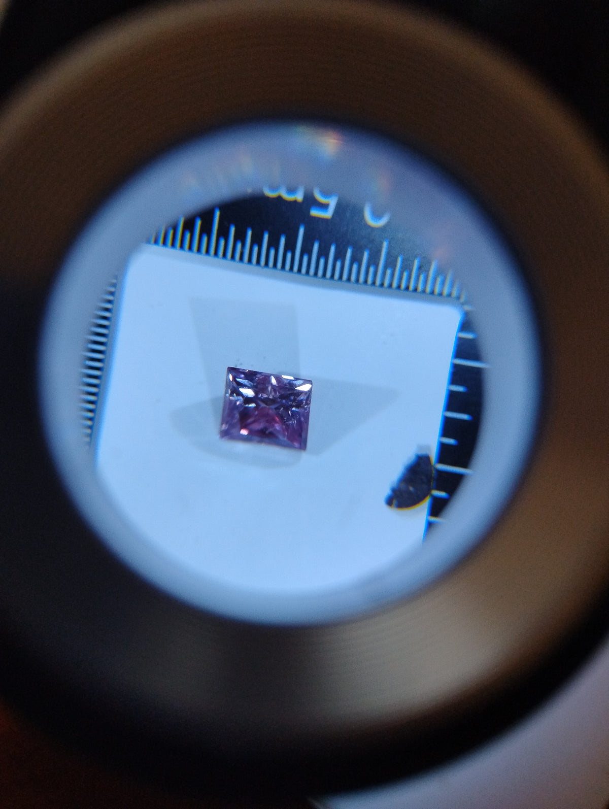 Pink princess cut moissanite pendant in 925 sterling silver with a natural rough diamond accent, custom jewelry by RoughDiamondsByMr.