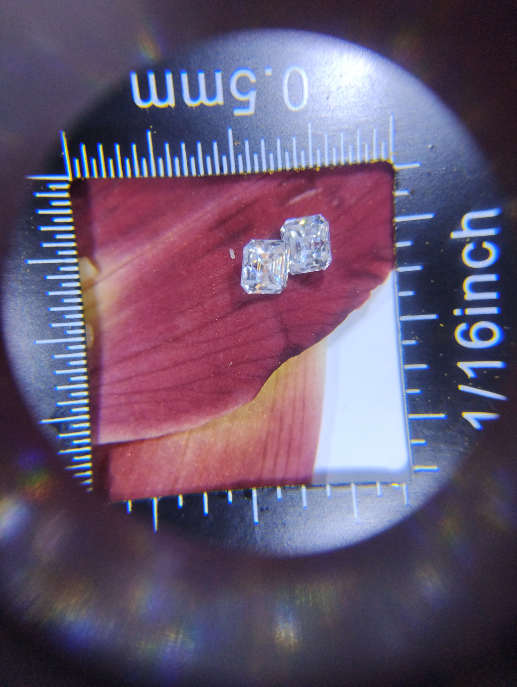 14k solid gold Ascher cut 3.5mm moissanite earrings by RoughDiamondsByMr, handcrafted elegant jewelry with sparkling stones.