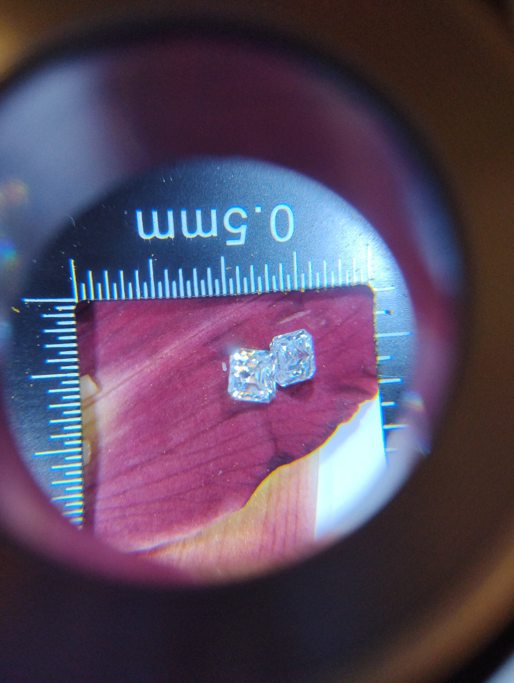 14k solid gold Ascher cut 3.5mm moissanite earrings by RoughDiamondsByMr, handcrafted with a sleek, elegant design.
