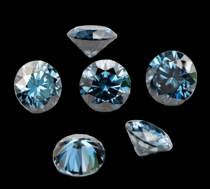 14k gold filled stud earring with 3mm lab moissanite, available in four colors, fine jewelry by RoughDiamondsByMr